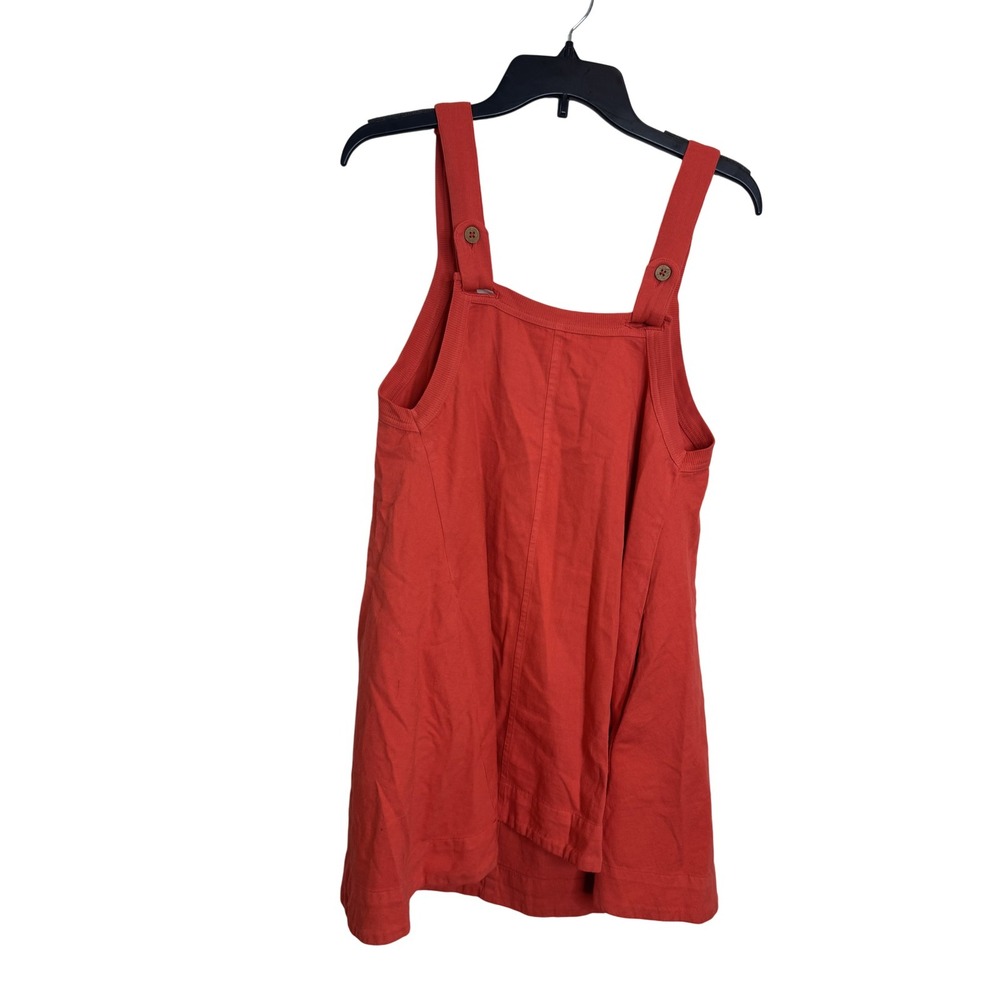 Free People Pinafore Dress Womens Small Button Strap Pocket Boho Casual Urban Ou